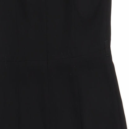 Brand and care label for Papaya women’s black a-line, size UK 10