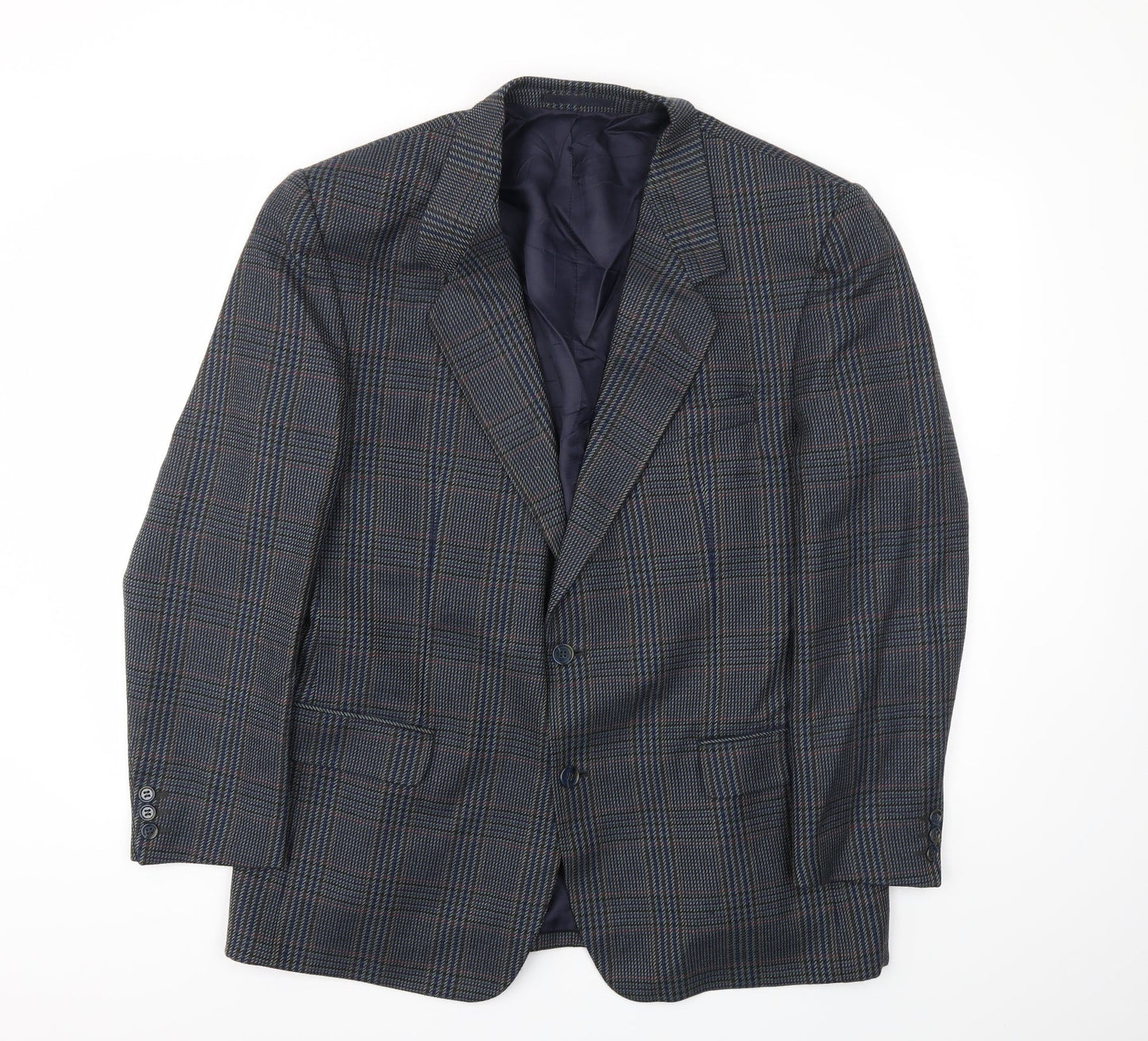 Preworn Mens Blue Check  Jacket Blazer Size 42