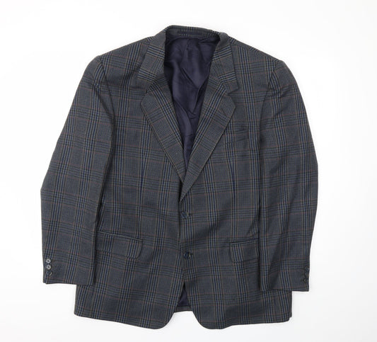 Preworn Mens Blue Check  Jacket Blazer Size 42