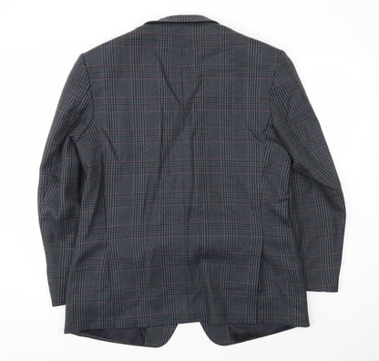 Preworn Mens Blue Check  Jacket Blazer Size 42