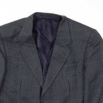 Preworn Mens Blue Check  Jacket Blazer Size 42