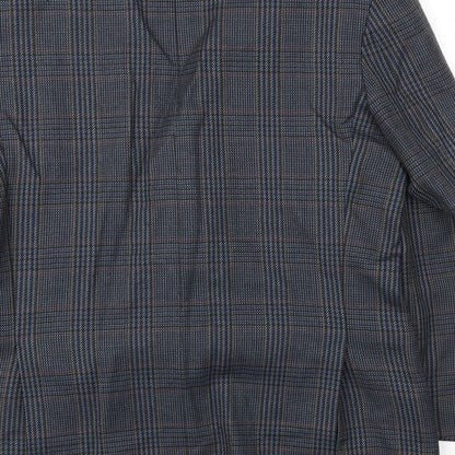 Preworn Mens Blue Check  Jacket Blazer Size 42