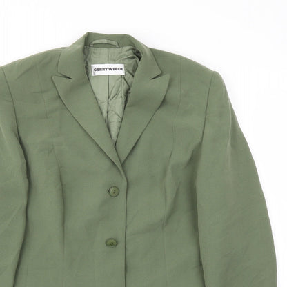 Preloved Gerry Weber Womens Green   Jacket Blazer Size 14 - Detail