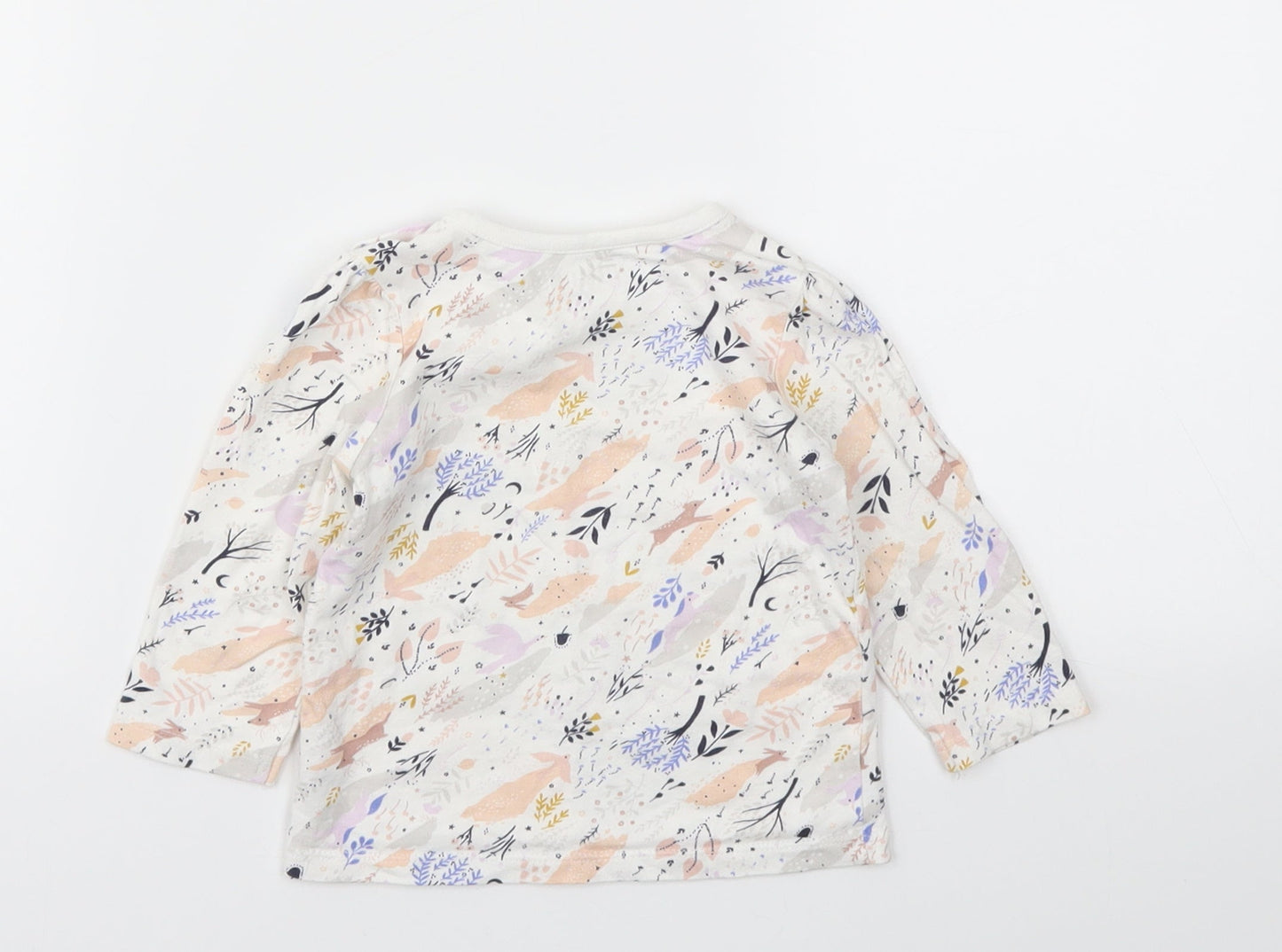 Nutmeg  Ivory Floral  Basic T-Shirt Size 6-9 Months