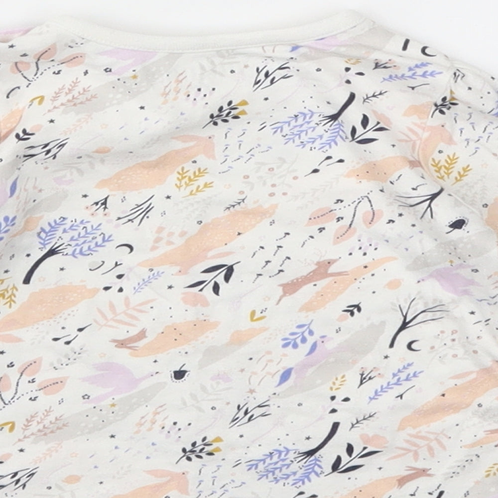 Nutmeg  Ivory Floral  Basic T-Shirt Size 6-9 Months