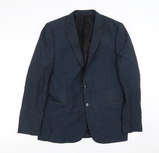 John Lewis Mens Blue   Jacket Suit Jacket Size 40