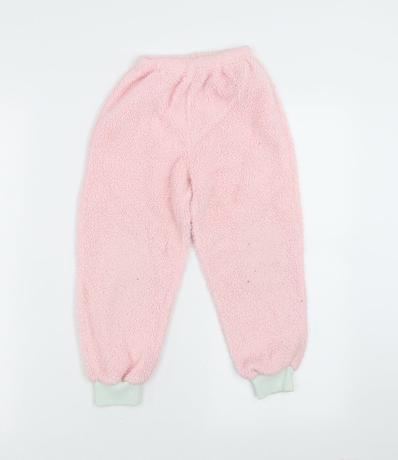 Matalan Girls Pink Solid Fleece  Pyjama Pants Size 5 Years