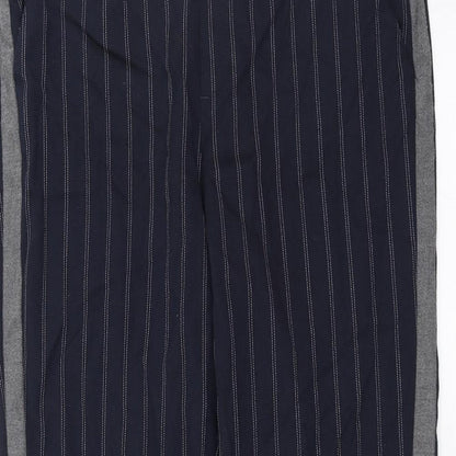 Preworn Womens Blue Striped  Trousers  Size 30 in L26 in