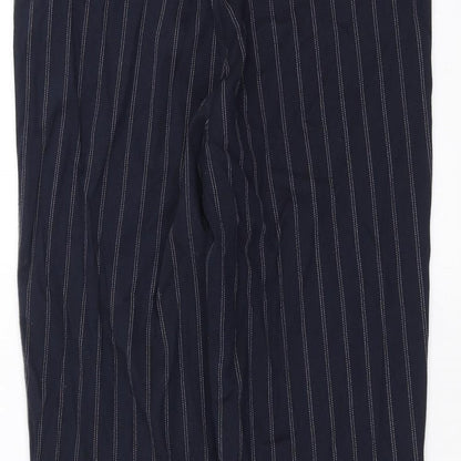 Preworn Womens Blue Striped  Trousers  Size 30 in L26 in