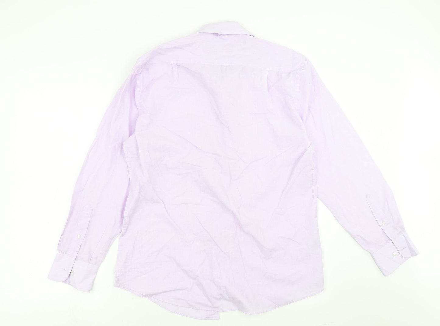 Marks and Spencer Mens Purple    Button-Up Size 15  - easy care