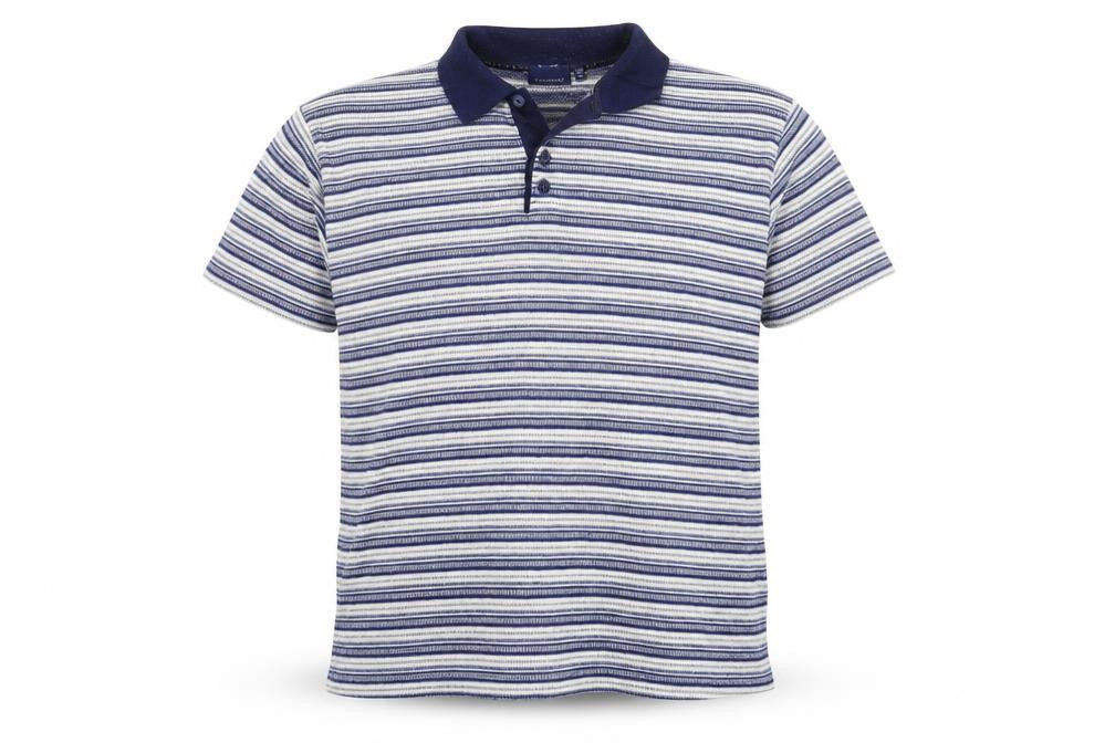 Debenhams Boys Blue Striped  Basic Polo Size 9-10 Years