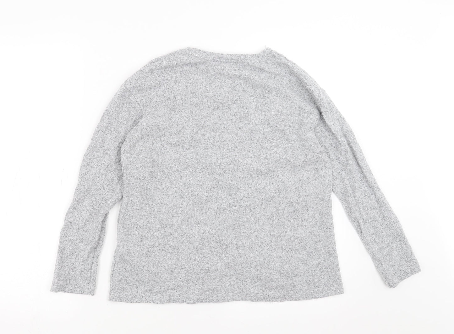 Zara Womens Grey   Pullover Jumper Size S  - fluffy detail