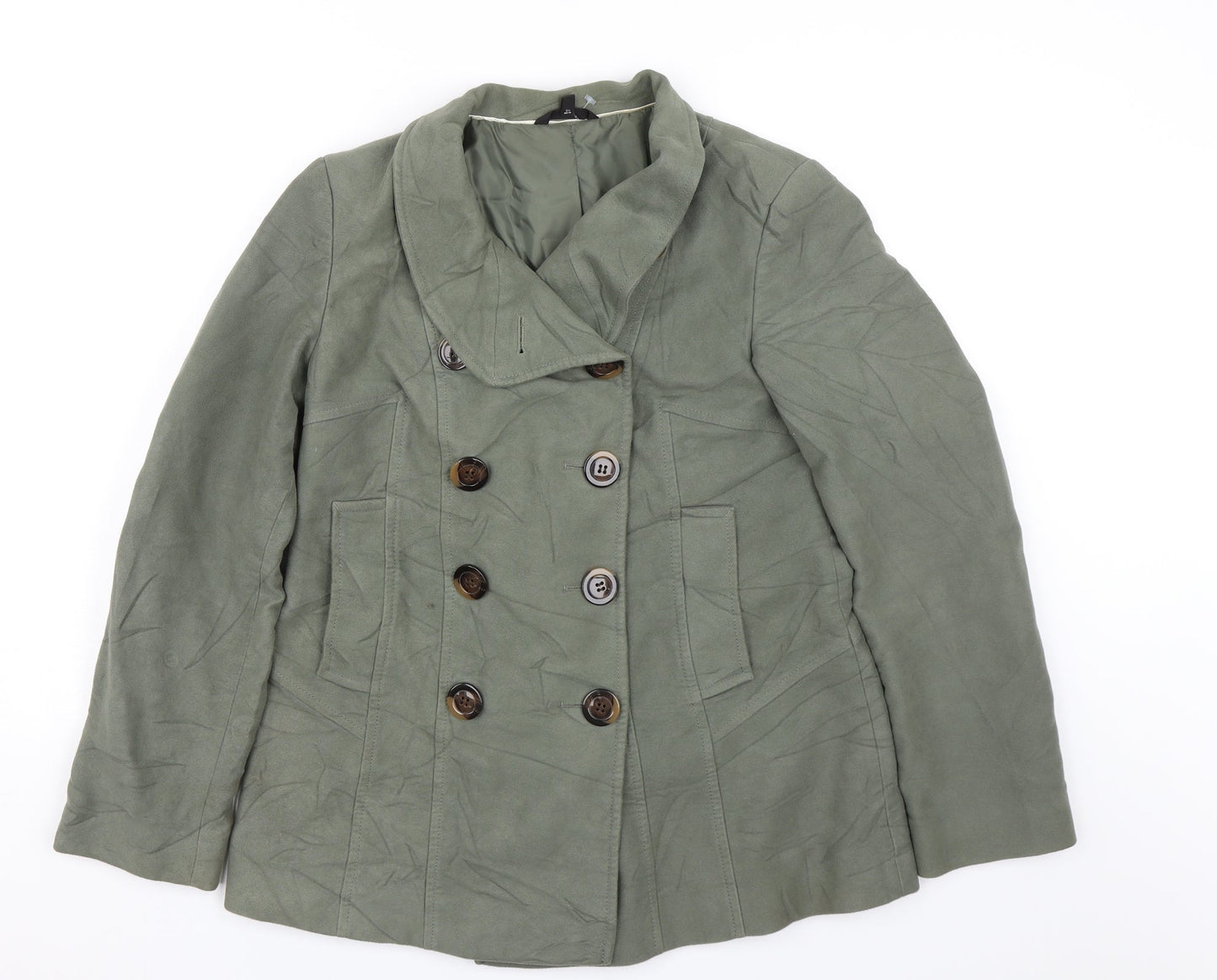 m&s Womens Green   Jacket Coat Size 12