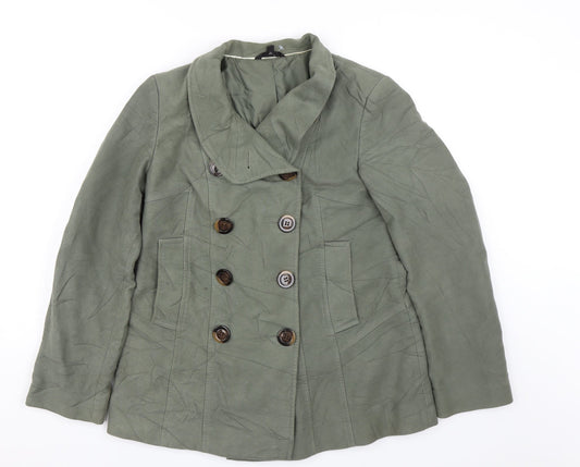 m&s Womens Green   Jacket Coat Size 12