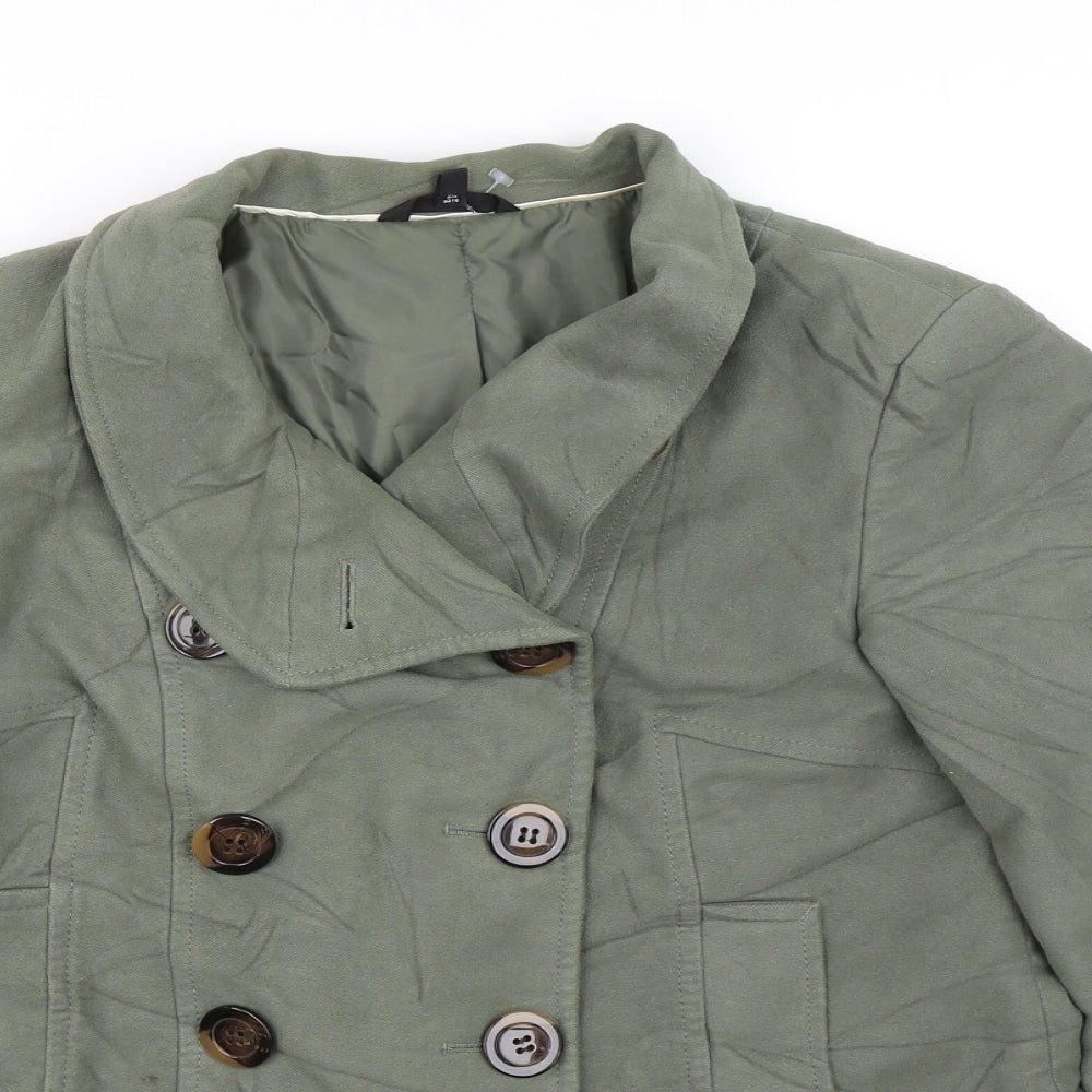 m&s Womens Green   Jacket Coat Size 12