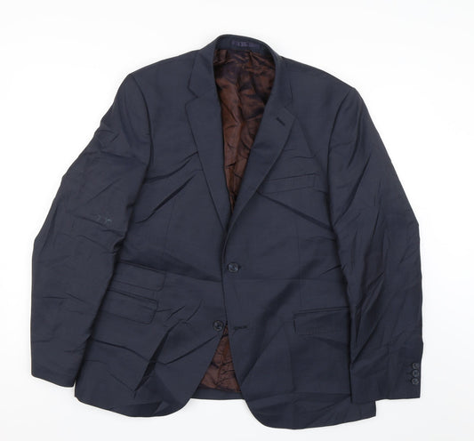 Woolmark blend Mens Blue   Jacket Suit Jacket Size 44