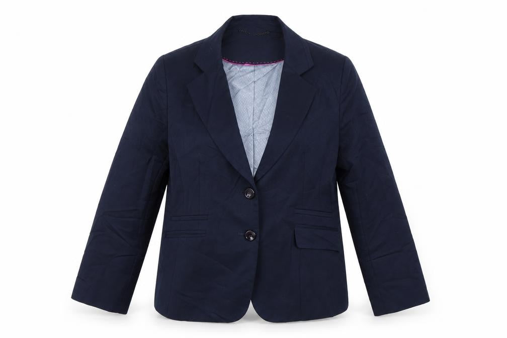 Panet Womens Blue Spotted  Jacket Suit Jacket Size 16
