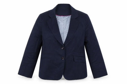 Panet Womens Blue Spotted  Jacket Suit Jacket Size 16