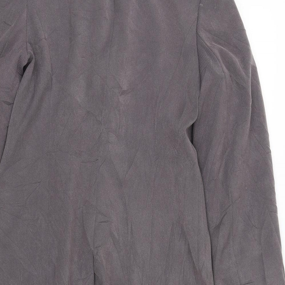 NEXT Womens Grey Herringbone  Jacket Suit Jacket Size 12