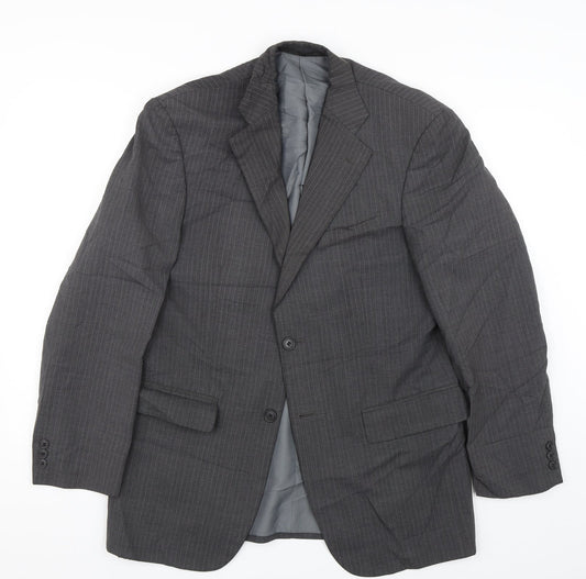 m&s Mens Green Striped  Jacket Suit Jacket Size M