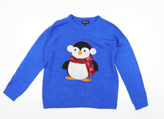 Pole Nord Womens Blue   Pullover Jumper Size S  - PENGUIN