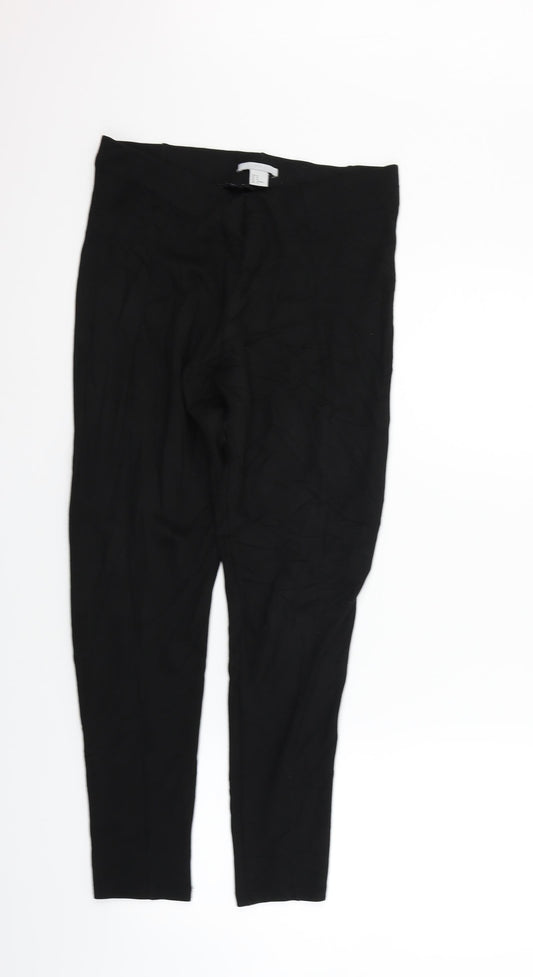 H&M Womens Black   Trousers  Size M L25 in