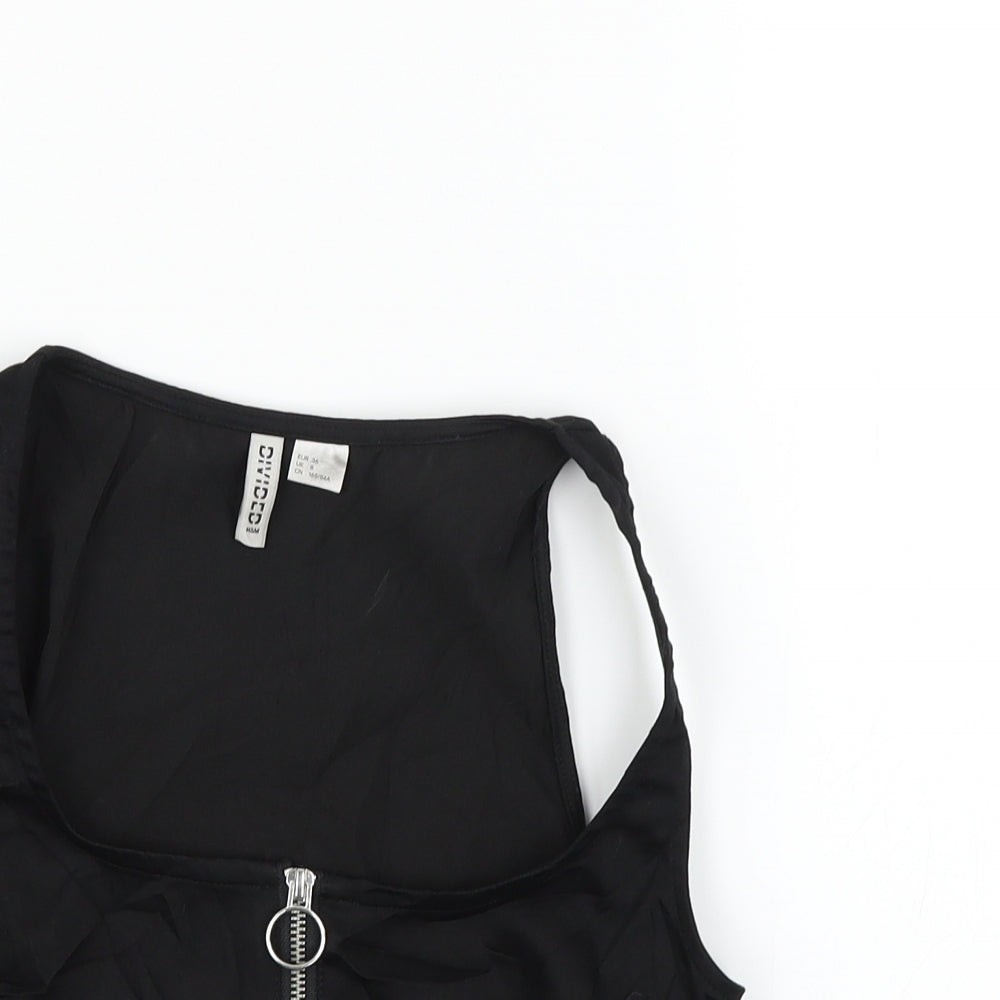 Divided Womens Black   Basic Blouse Size 8