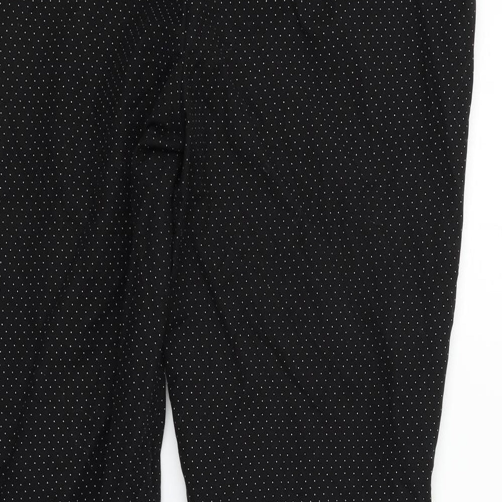 Daina Womens Black Polka Dot  Trousers  Size 14 L26 in