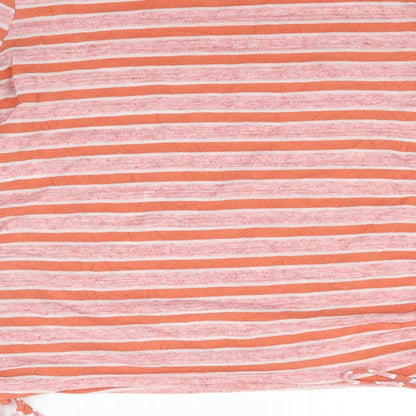 Next Womens Orange Striped  Pullover Jumper Size 8