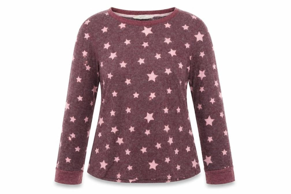 LOVE TO LOUNGE Womens Purple Geometric  Pullover Jumper Size L  - star