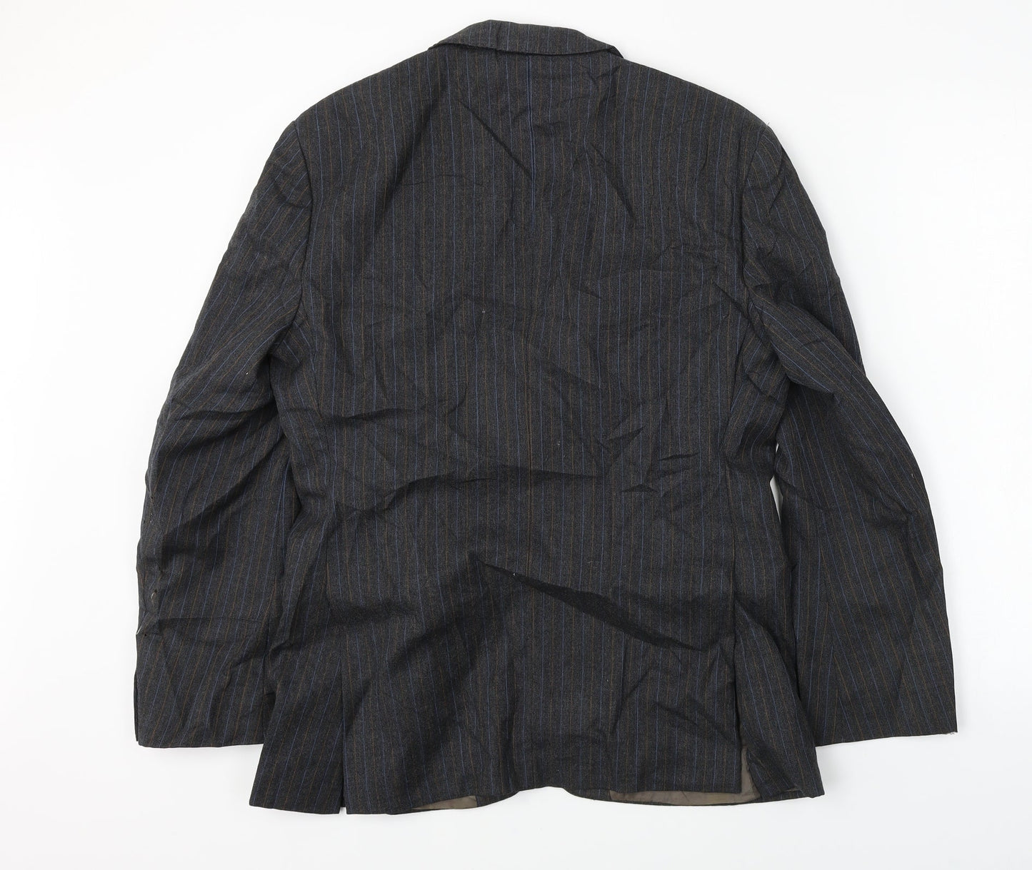 Preworn Mens Grey Striped  Jacket Blazer Size 38