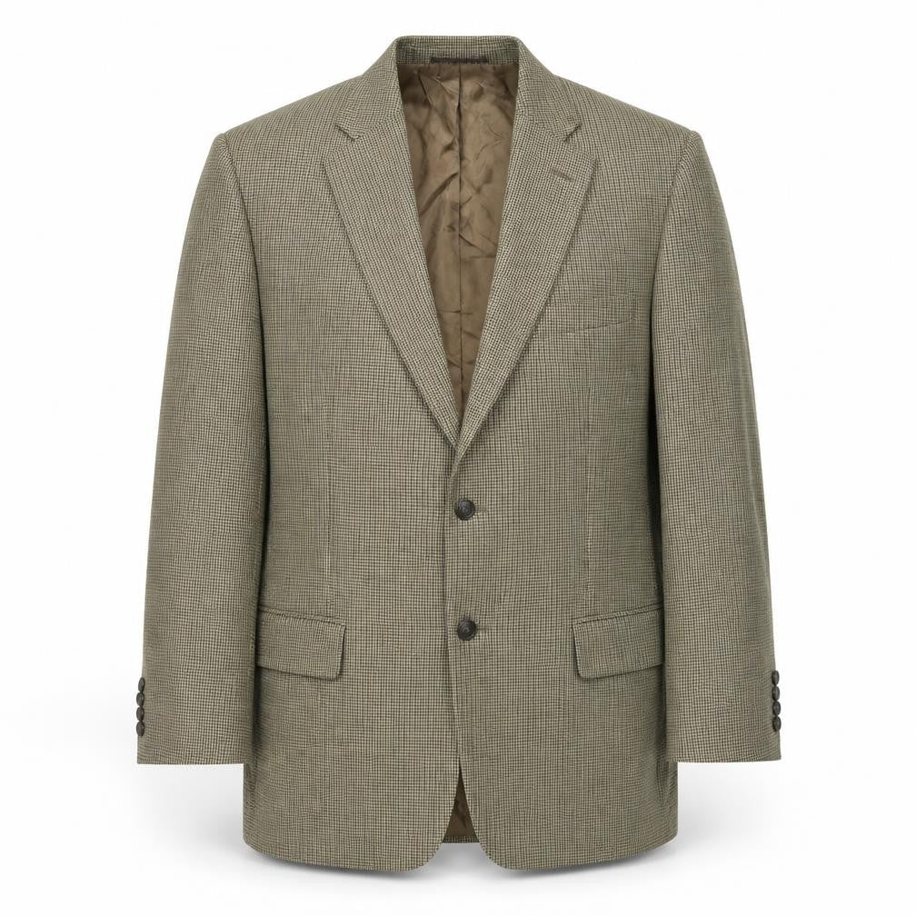 GREENWOODS  Mens Brown Check  Jacket Blazer Size 42