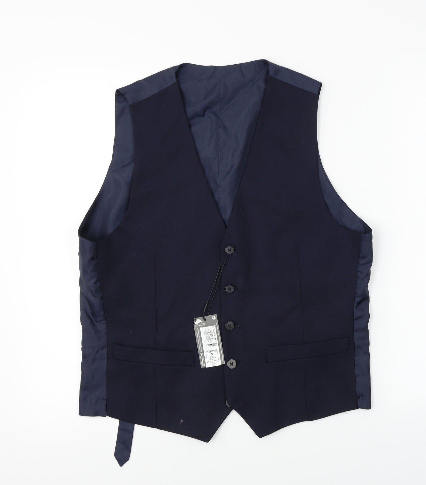 Marks and Spencer  Mens Blue   Jacket Suit Waistcoat Size S