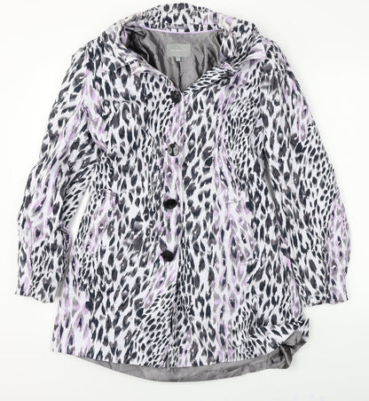 Marks & Spencer  Womens White Animal Print  Jacket Coat Size 12