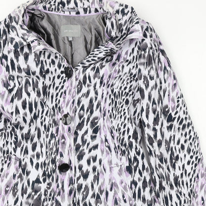 Marks & Spencer  Womens White Animal Print  Jacket Coat Size 12