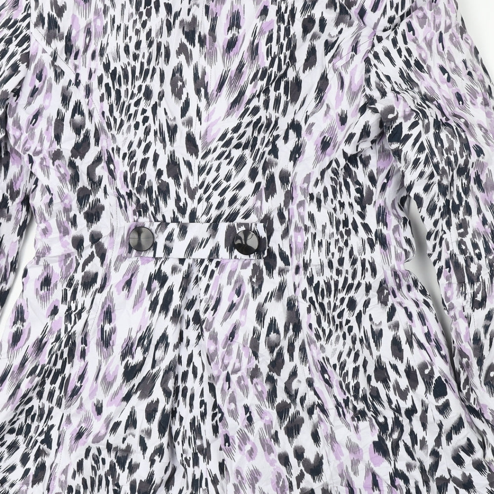 Marks and Spencer  Womens White Animal Print  Jacket Coat Size 12
