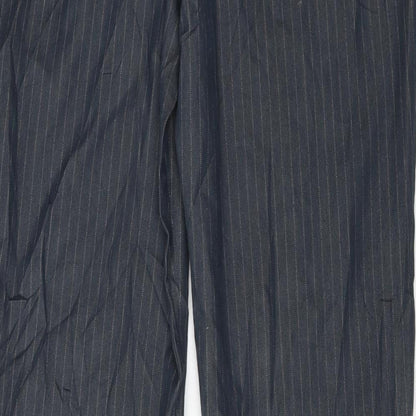 Wallis  Womens Grey Striped  Trousers  Size 14 L27 in