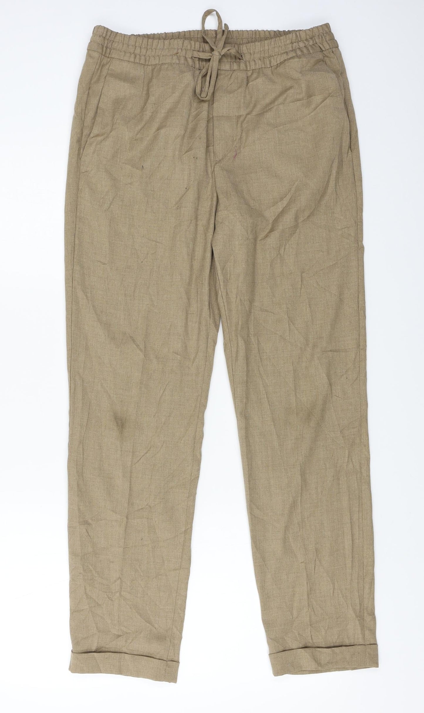 H&M  Womens Brown   Trousers  Size S L25 in