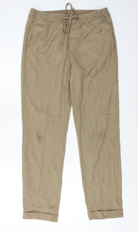 H&M  Womens Brown   Trousers  Size S L25 in