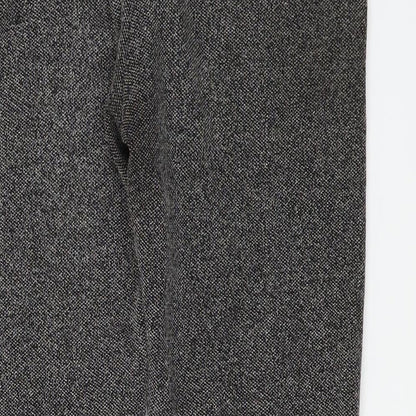 Brand and care label for ASOS women’s brown trousers, size UK 32, in, 23-inch leg