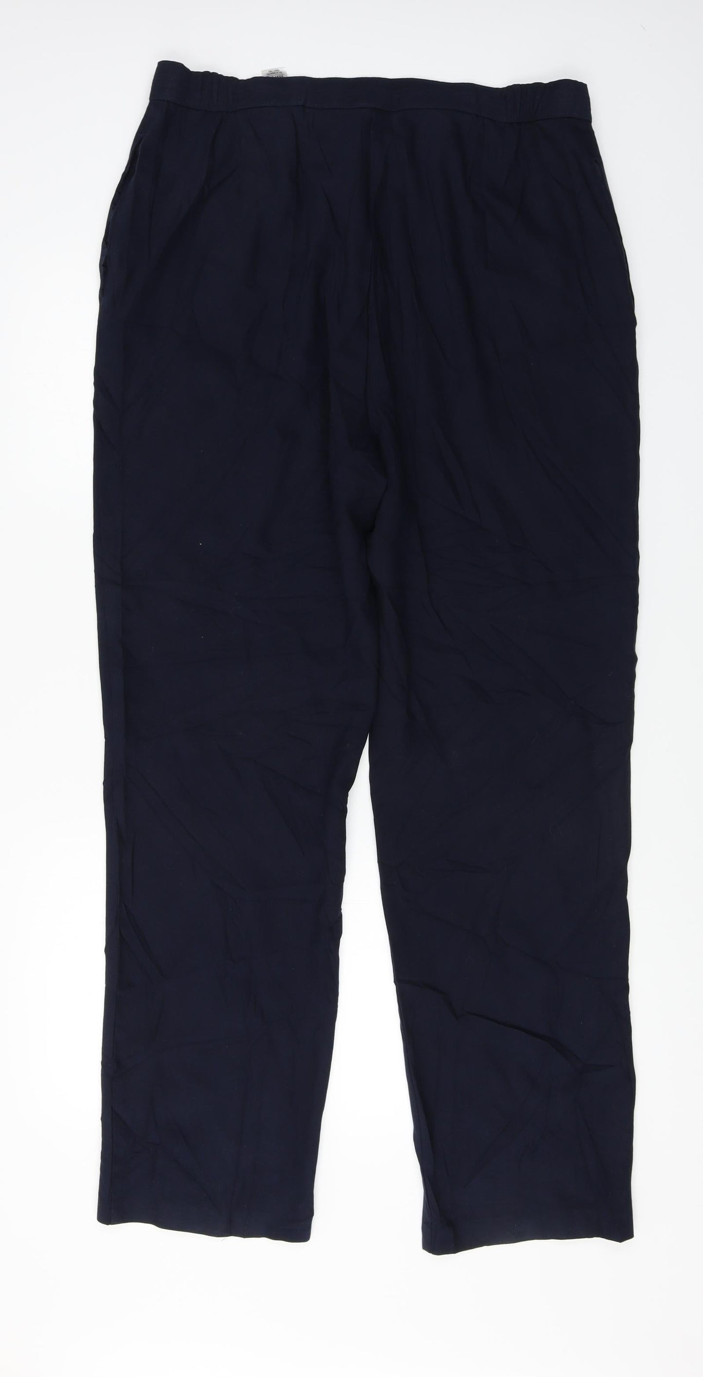 Marks and Spencer  Womens Blue Paisley  Trousers  Size 18 L28 in
