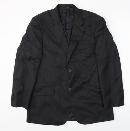 Preloved Simon Carter  Mens Black   Jacket Blazer Size 40 - Front