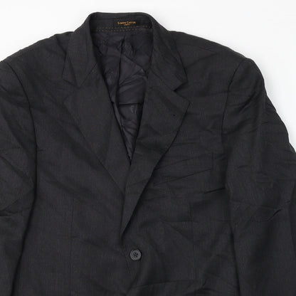 Preloved Simon Carter  Mens Black   Jacket Blazer Size 40 - Detail
