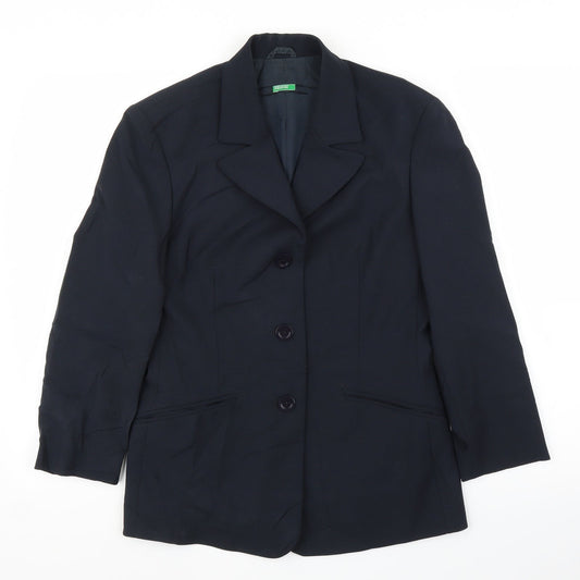 Benneton Womens Black   Jacket Blazer Size 12