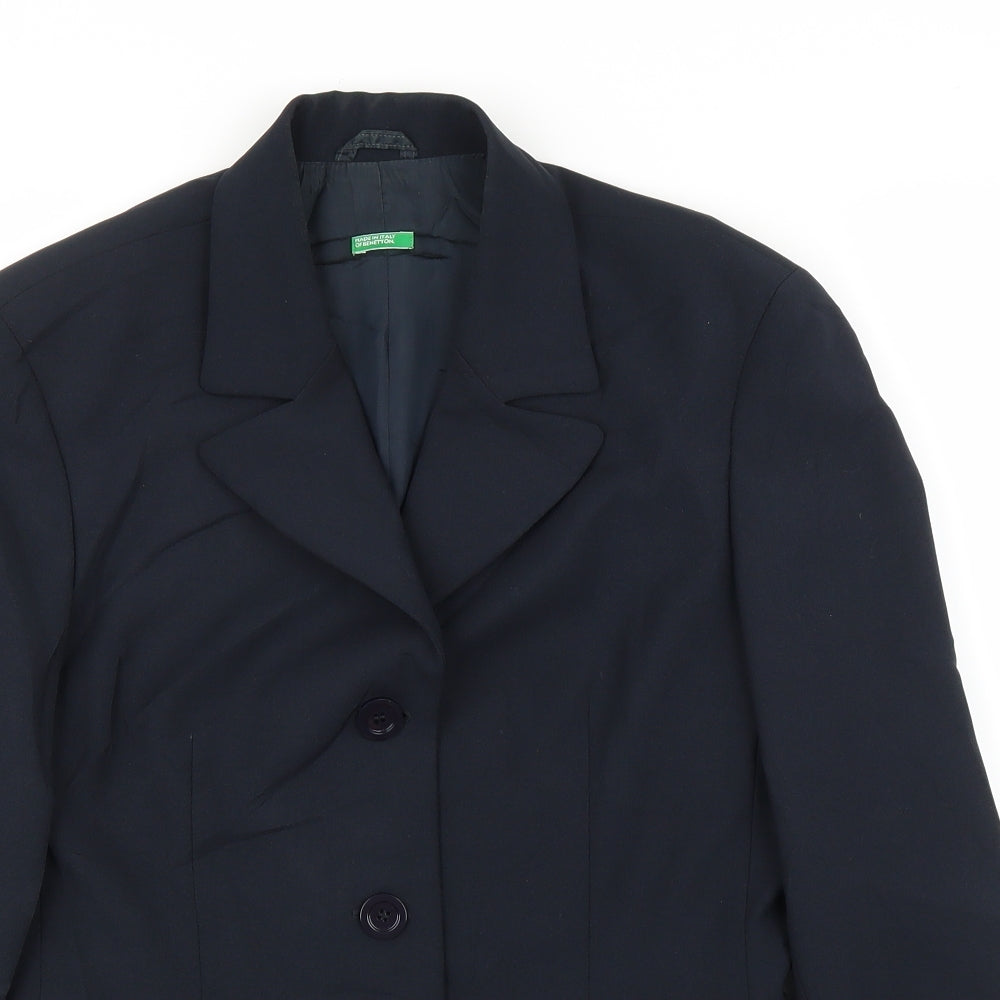 Benneton Womens Black   Jacket Blazer Size 12