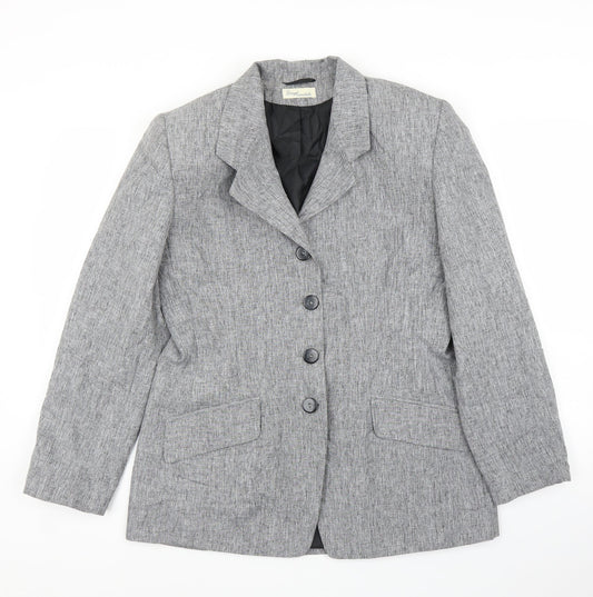 Design Essentials Womens Grey   Jacket Blazer Size 14