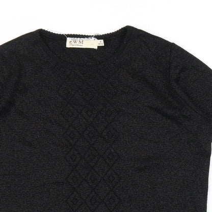 EWM Womens Black   Basic T-Shirt Size 10