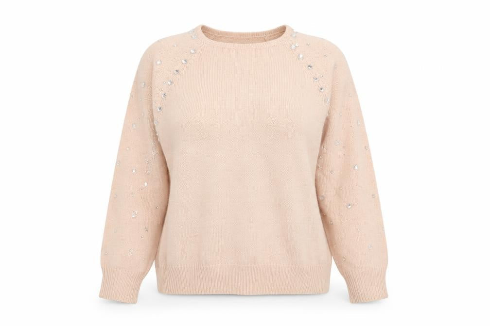 Topshop Womens Pink   Pullover Jumper Size 8  - Pearls