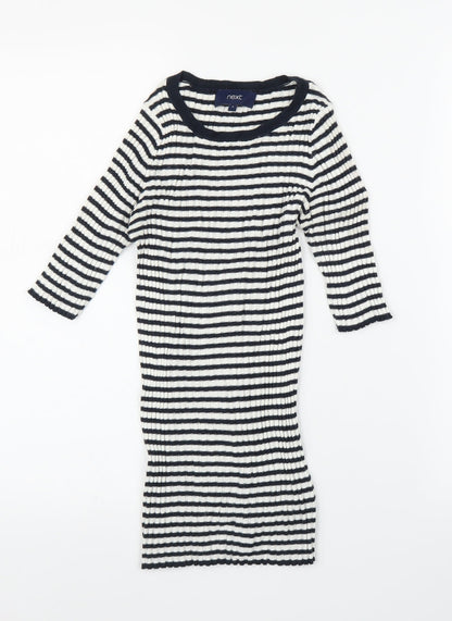 Next Womens Blue Striped  Tunic T-Shirt Size 6