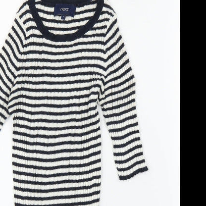Next Womens Blue Striped  Tunic T-Shirt Size 6